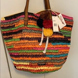 Jessica Simpson Bright Colored Woven Tote